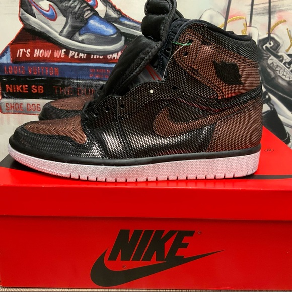 New Nike W Air Jordan 1 HI OG Fearless Metallic Rose Gold Size 7.5 & 8.5 Women - Picture 2 of 13